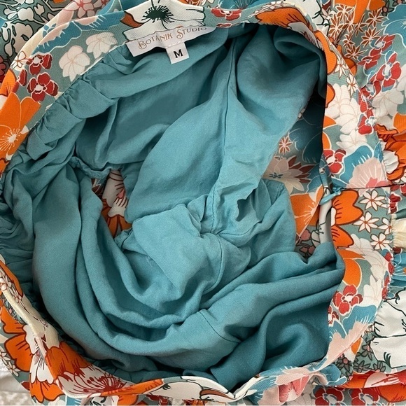 Botanik Studio MEDIUM Wide Leg Pants Skirt Long Floral Flowers - Picture 8 of 10